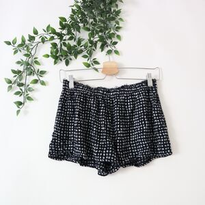 Out From Under Women's Black Gray Dotted Rayon Shortie Shorts S Small